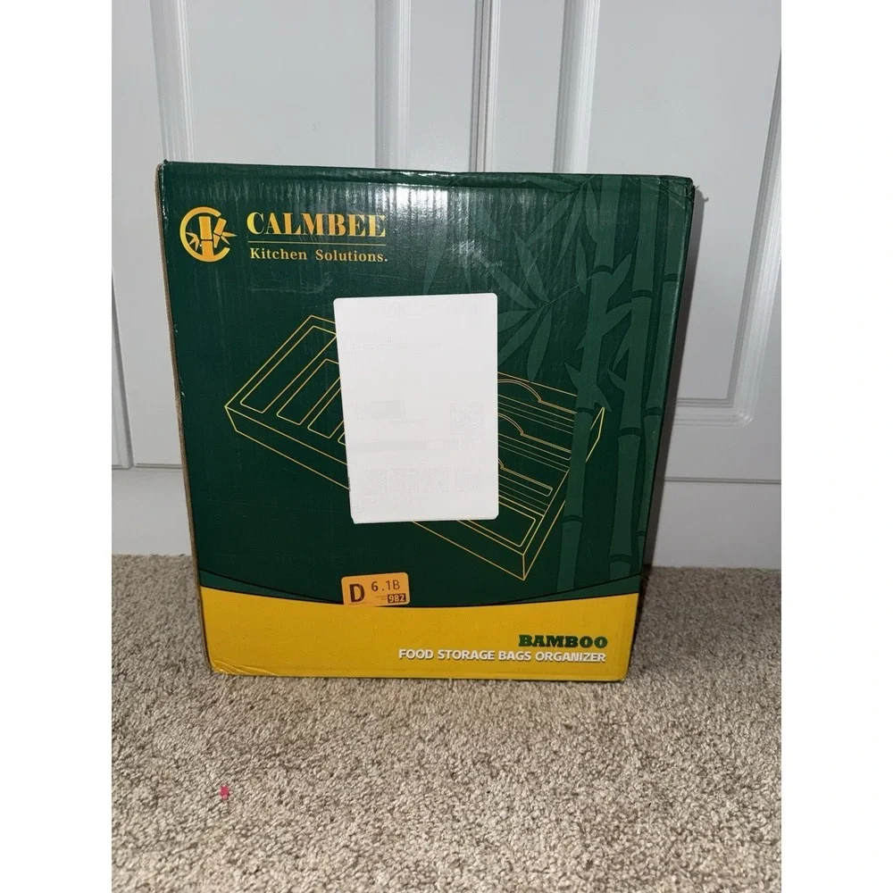 Calmbee Kitchen Solutions‎ Bamboo Food Storage Bag Organizer